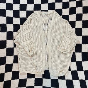 urban outfitters kimchi blue chrochet knit cardigan ivory cream size medium